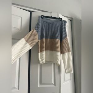 COPY - sweater. over the shoulder.